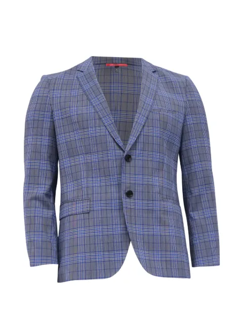 BOSS plaid single-breasted blazer