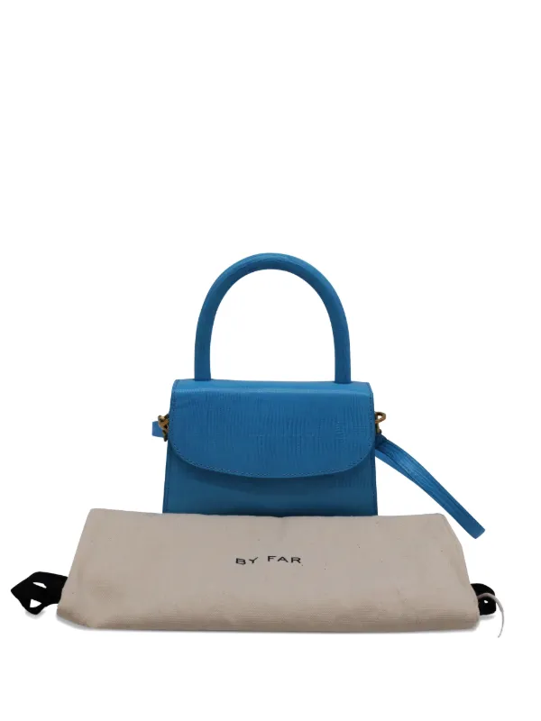 BY FAR Leather Mini Bag | Blue | FARFETCH IL