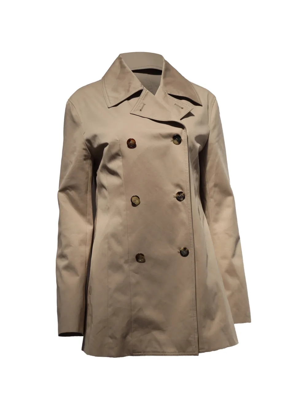 TOTEME double-breasted cotton jacket - Nude