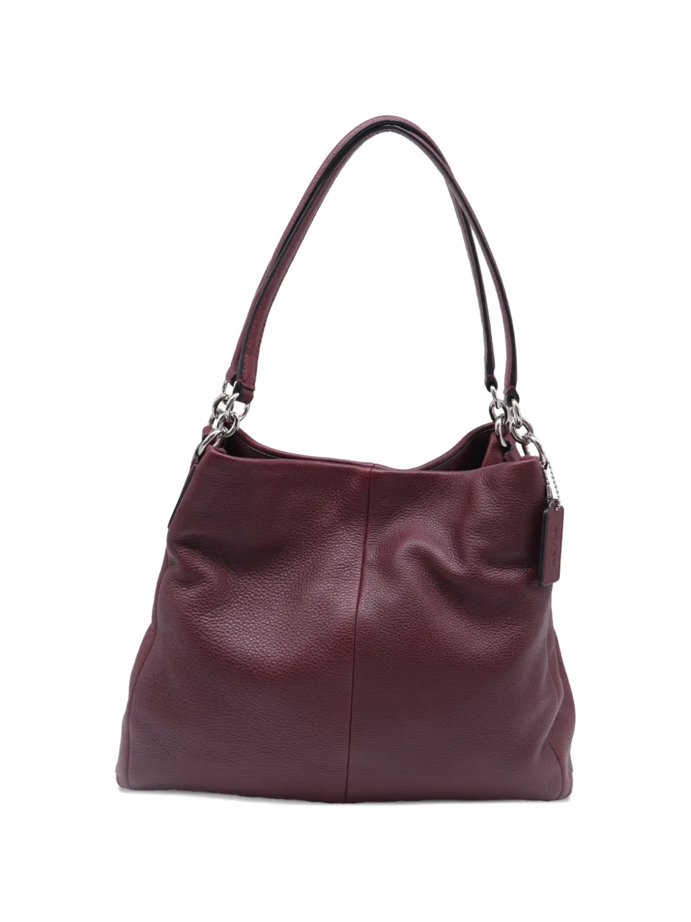 Coach 2024 logo-plaque leather shoulder bag - Rosso