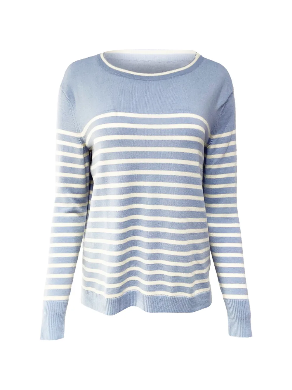BOGNER striped crew-neck sweater - Blu