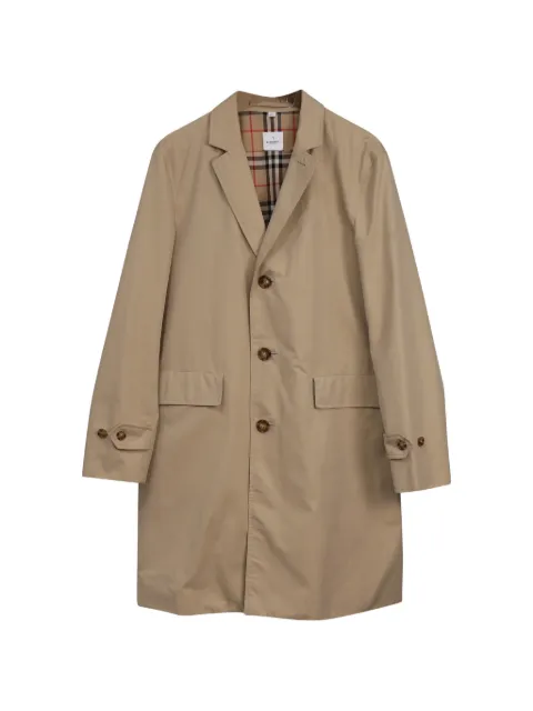 Burberry Pre-Owned button-down pockets gabardine coat