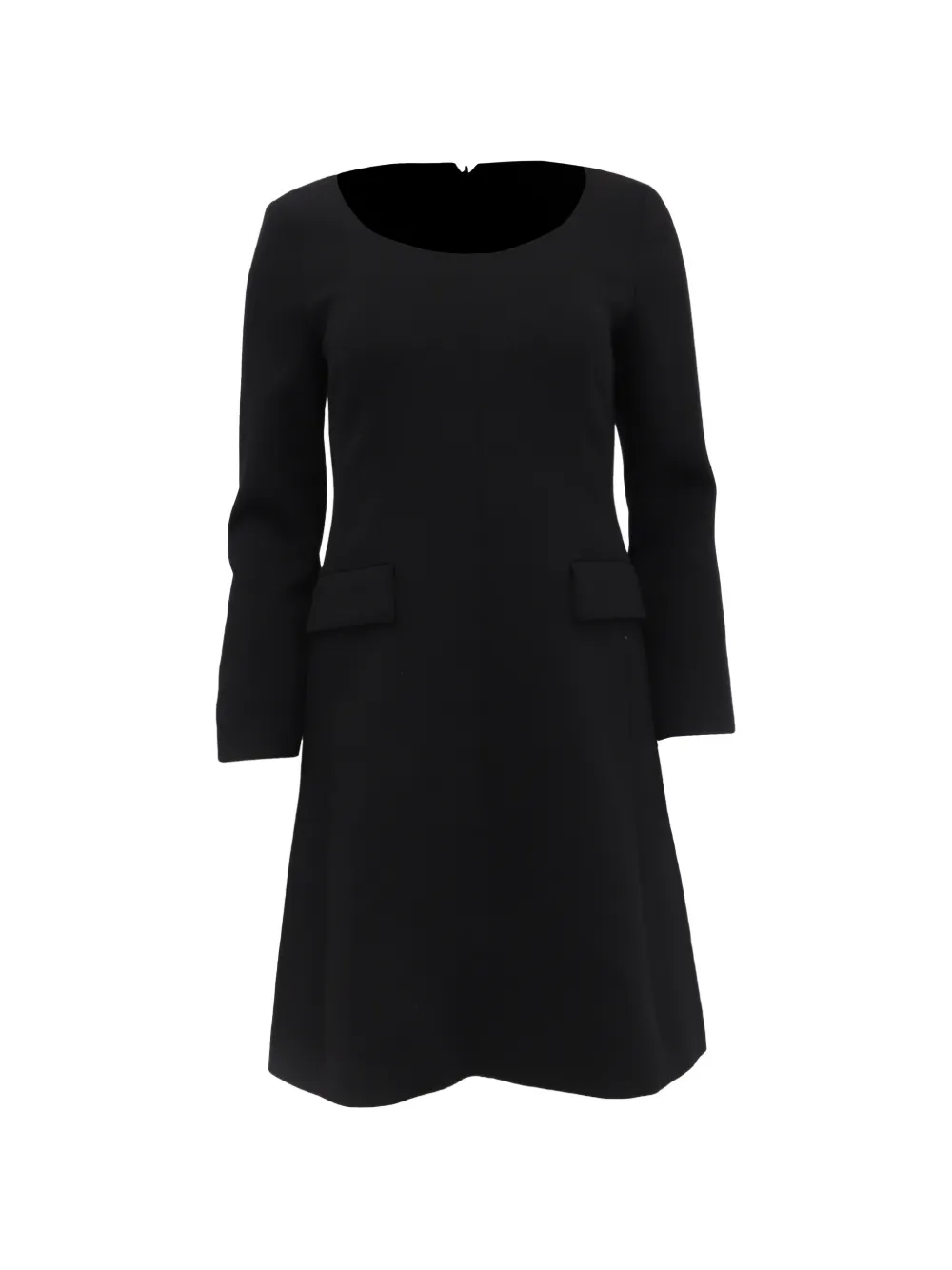 Theory long-sleeves pocket midi dress - Nero