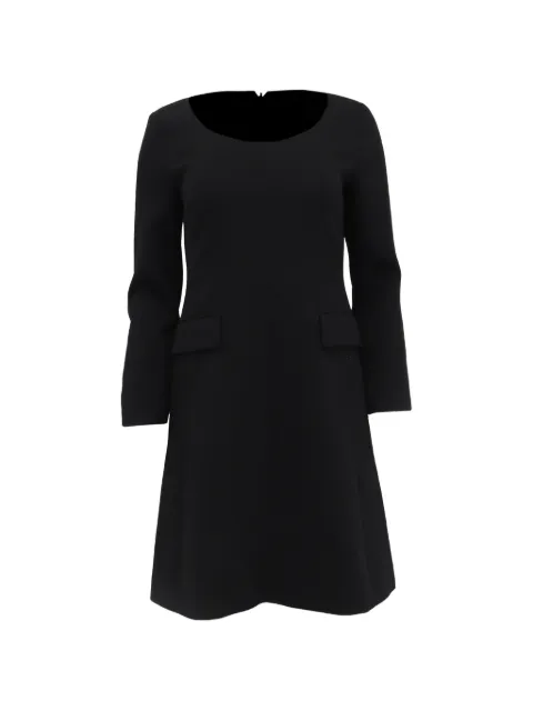 Theory long-sleeves pocket midi dress