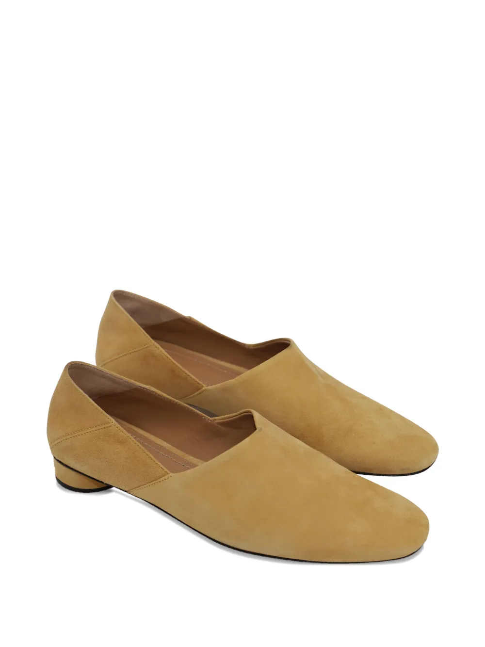 The Row Pre-Owned Noelle suede loafers - Geel