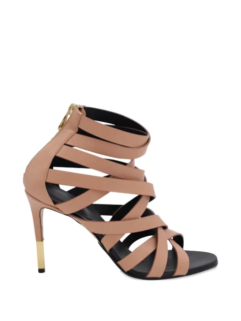 Balmain Pre-Owned Charlotte 95 logo-detail criss-cross sandals