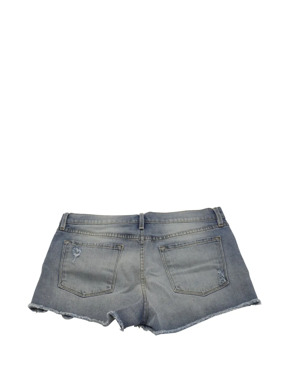 FRAME Le Cutoff distressed denim shorts - Blauw