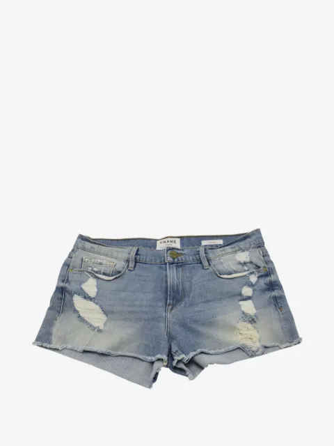 FRAME Le Cutoff distressed denim shorts
