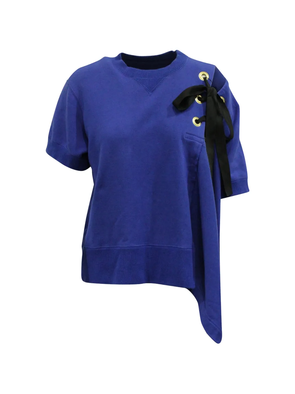 NIKE x SACAI lace-up asymmetrical top - Blu