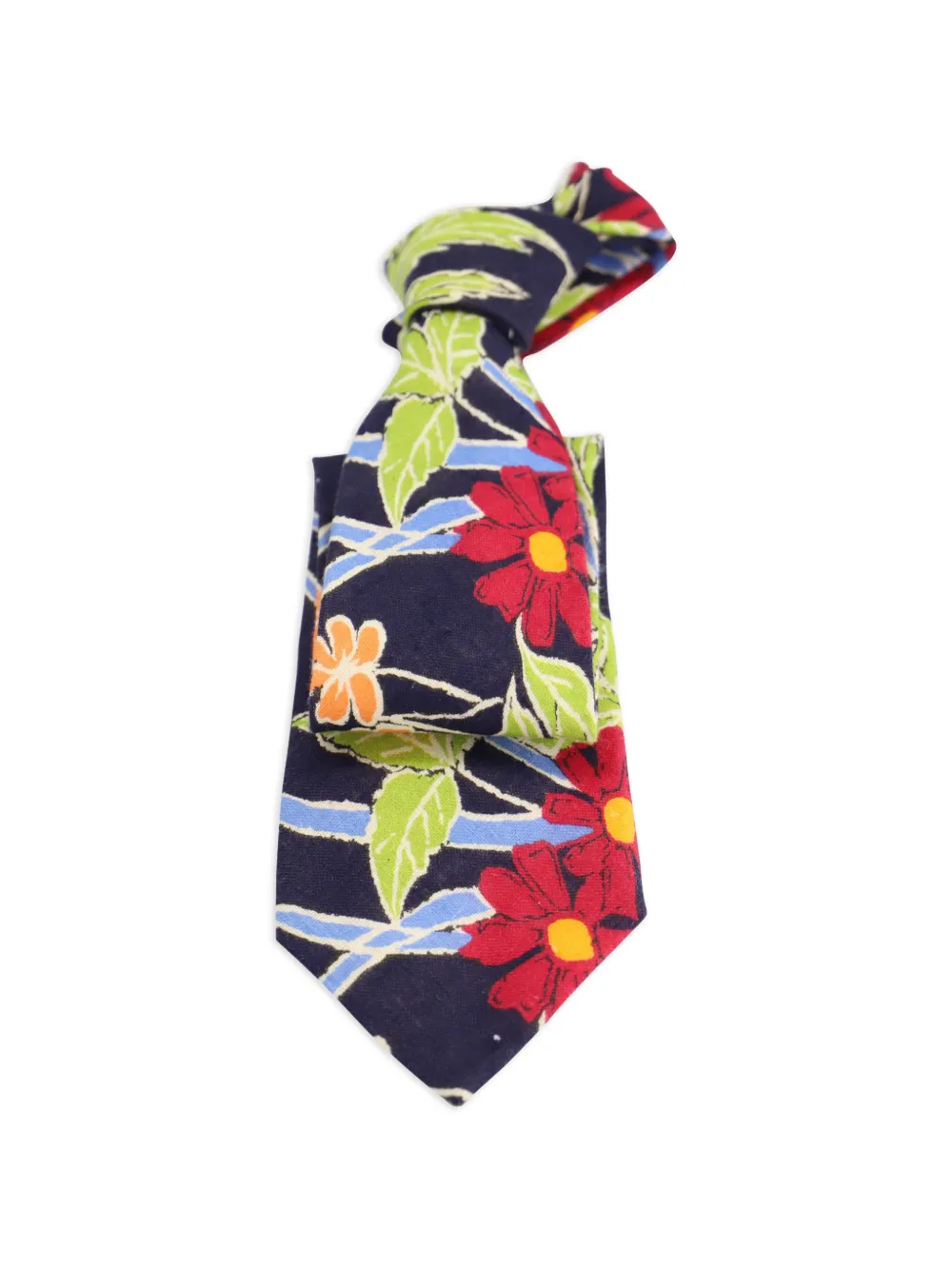 Polo Ralph Lauren Vintage linen floral-print tie - Blu