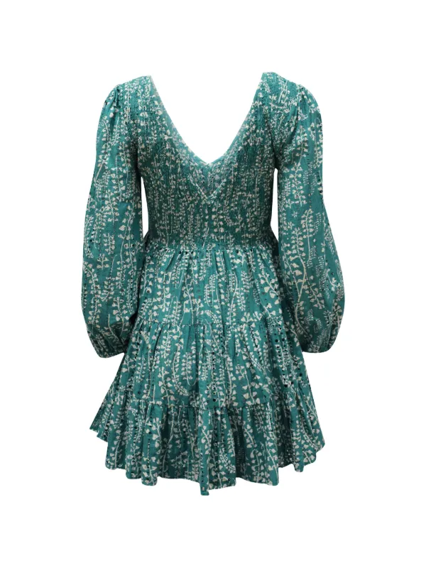 slim fit dress slacks Corrine Embellished Chiffon Dress in Diana Embellishment Forest Green main image 0
