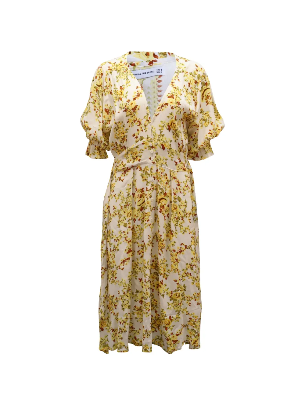 Faithfull the Brand Rafa floral-print puff-sleeve dress - Toni neutri