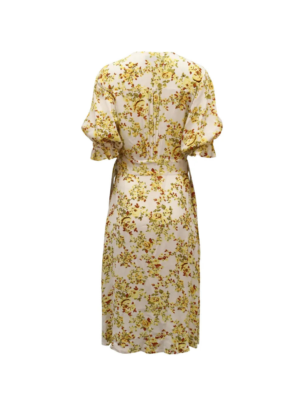 Faithfull the Brand Rafa floral-print puff-sleeve dress - Beige