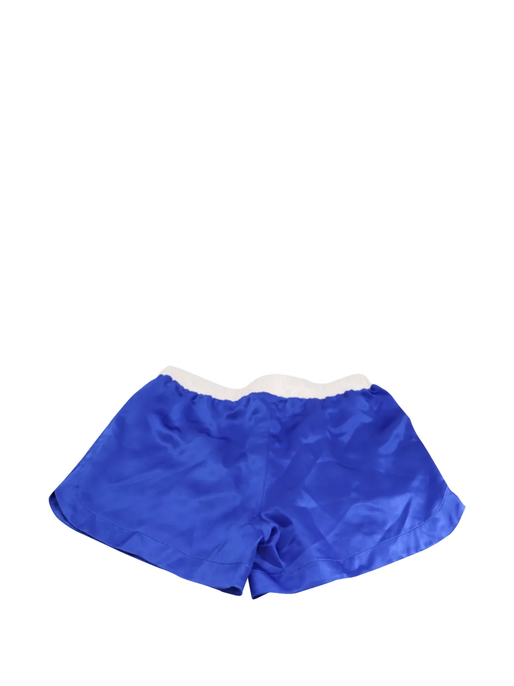 Balmain Pre-Owned silk waistband shorts - Blauw