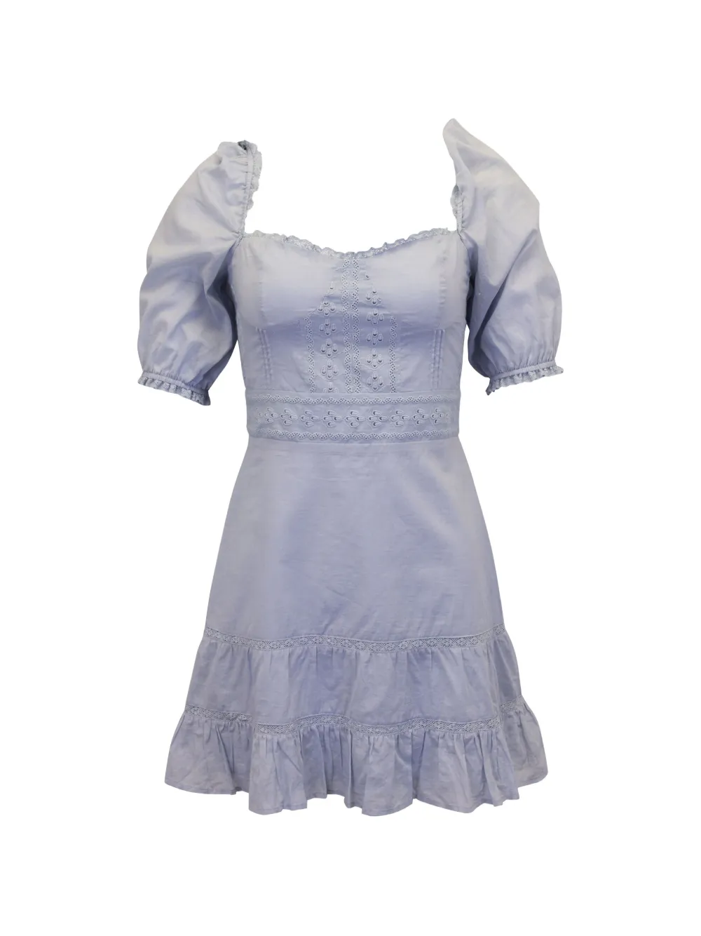 Reformation Paxton smocked mini dress - Blu