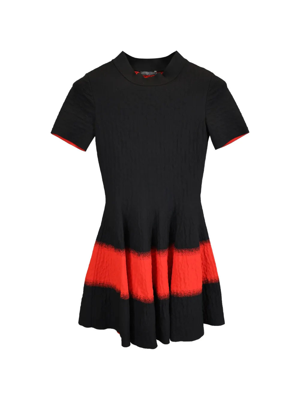 Alexander McQueen Pre-Owned stripe-detail mock-neck dress - Nero