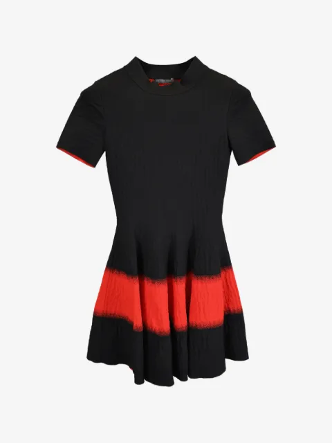 Alexander McQueen Pre-Owned stripe-detail mock-neck dress