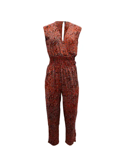 Maje V-neck leopard-pattern jumpsuit