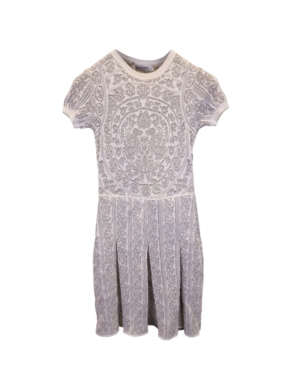 Valentino Garavani Pre-Owned pleated cotton dress - Bianco