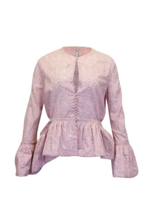 Isabel Marant Vintage ポルカドット ラッフルブラウス | ピンク