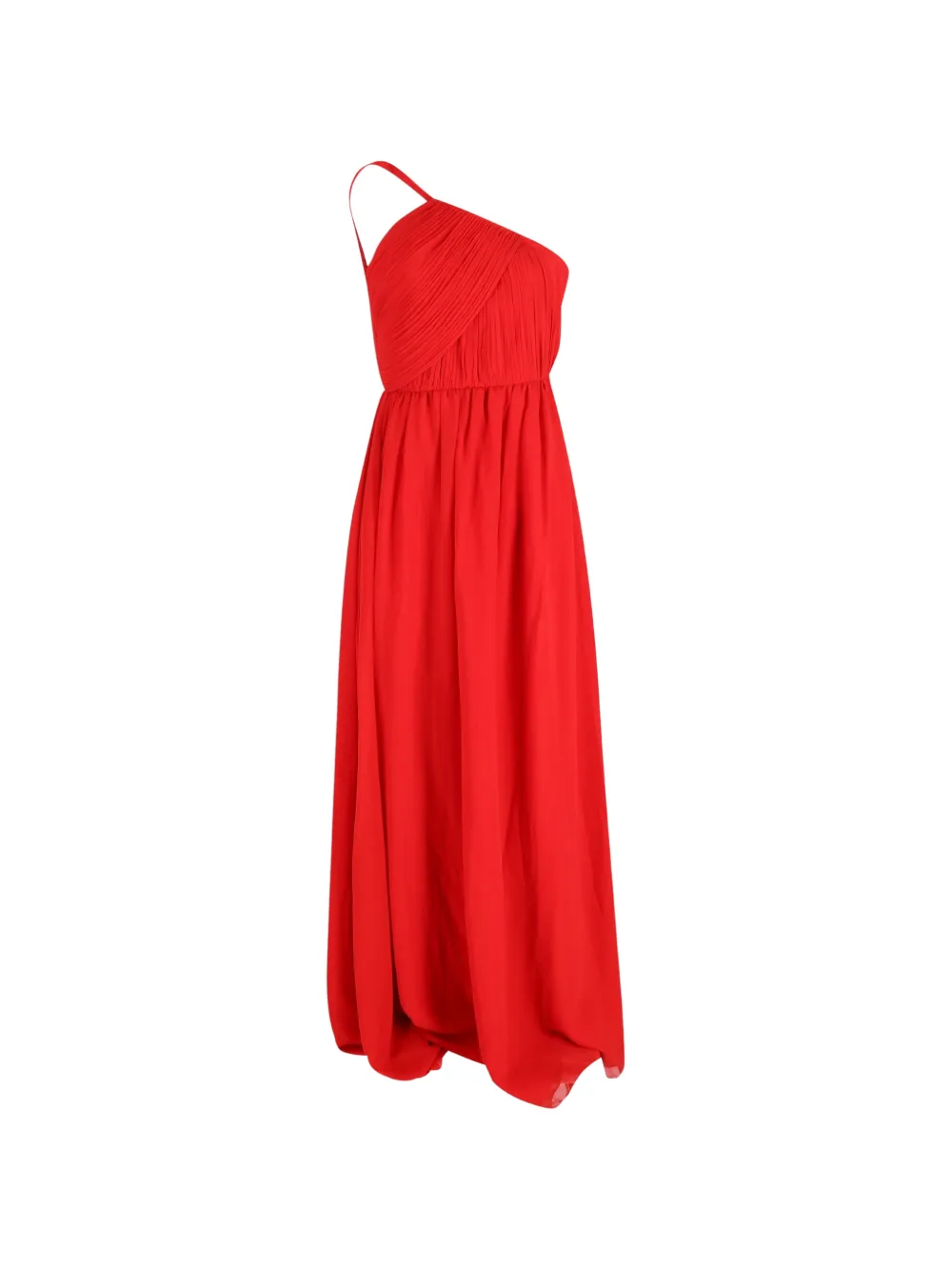 Lanvin Pre-Owned plisse-detail maxi dress - Rood