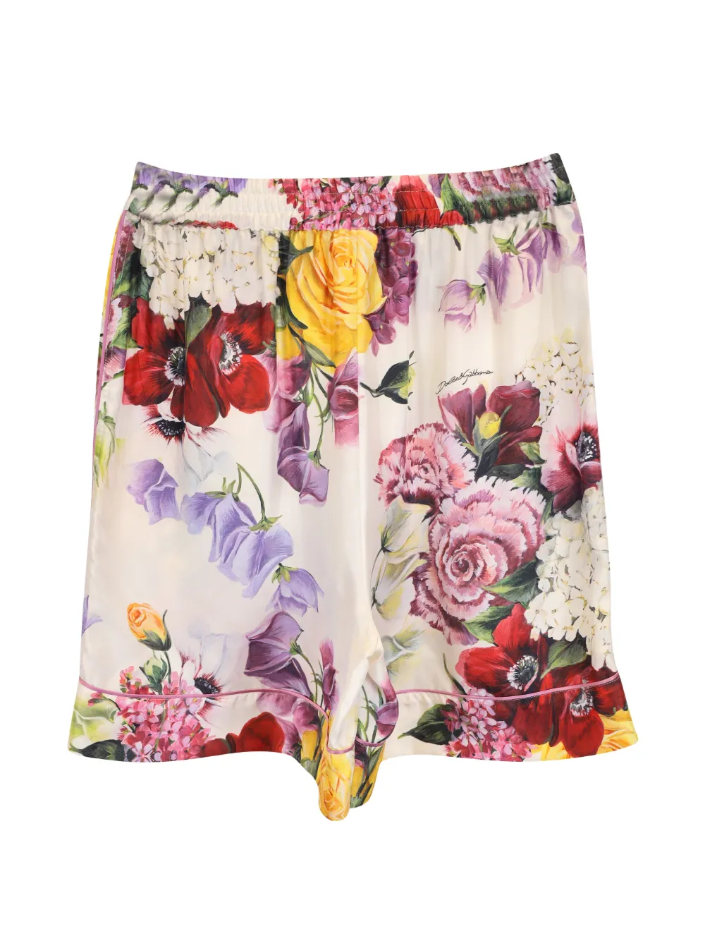 Dolce & Gabbana Pre-Owned floral-print elasticated shorts - Wit