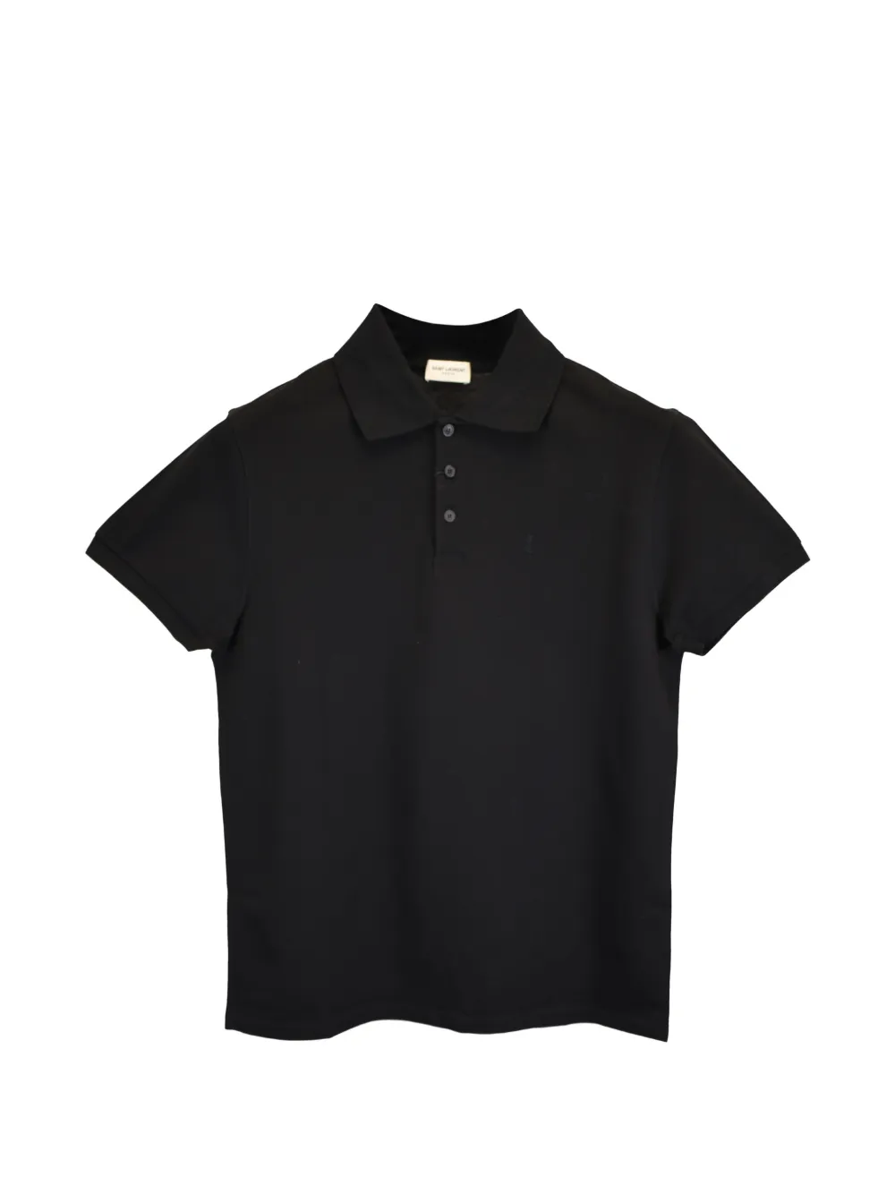 Saint Laurent Pre-Owned logo-embroidered polo shirt - Nero