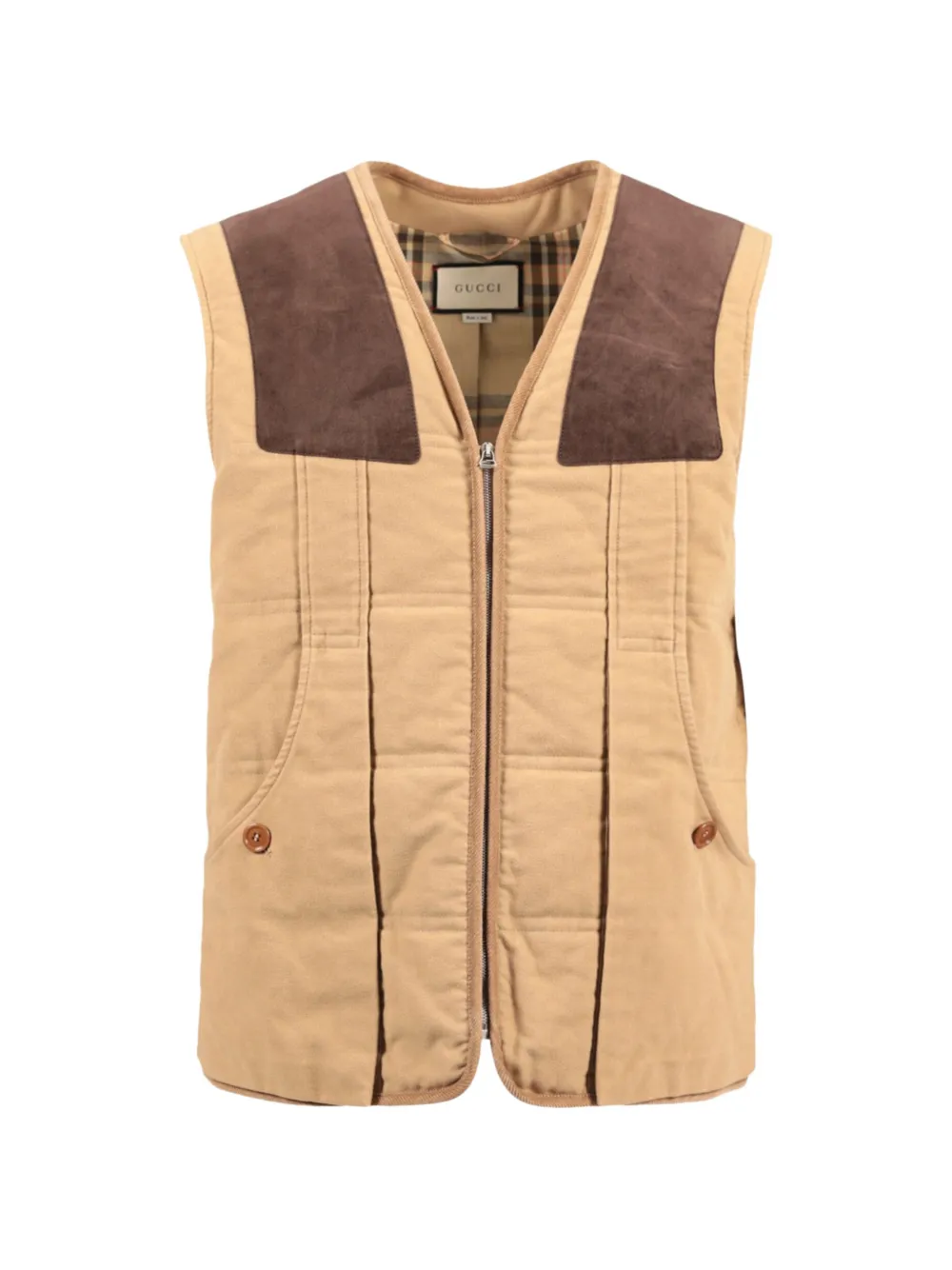 Gucci Pre-Owned zip-up gilet - Toni neutri