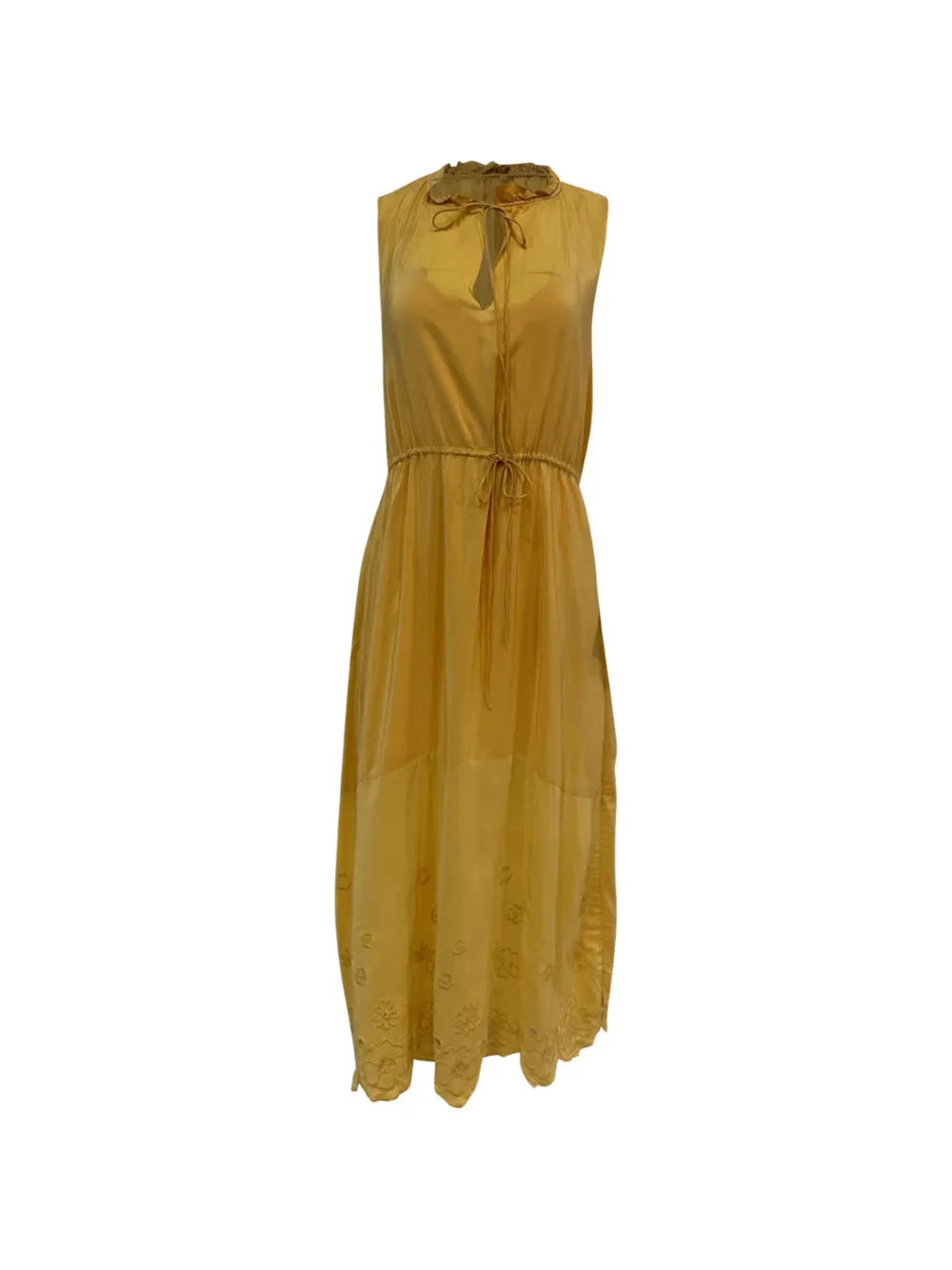 Chloé Vintage embroidered midi dress - Giallo