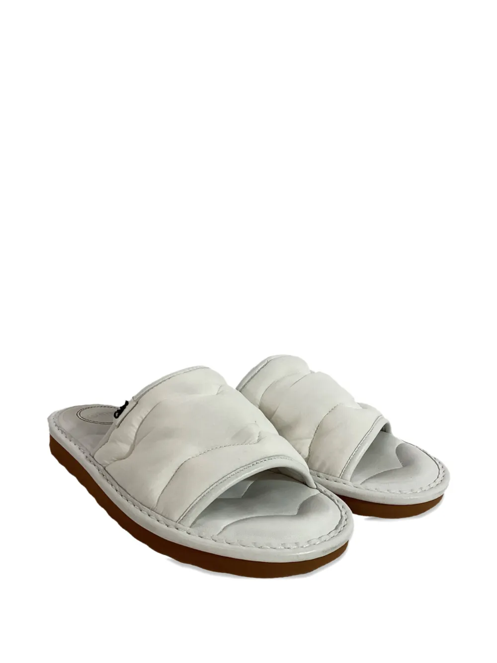 Chloé Vintage Maxie quilted slip-on sandals - Bianco