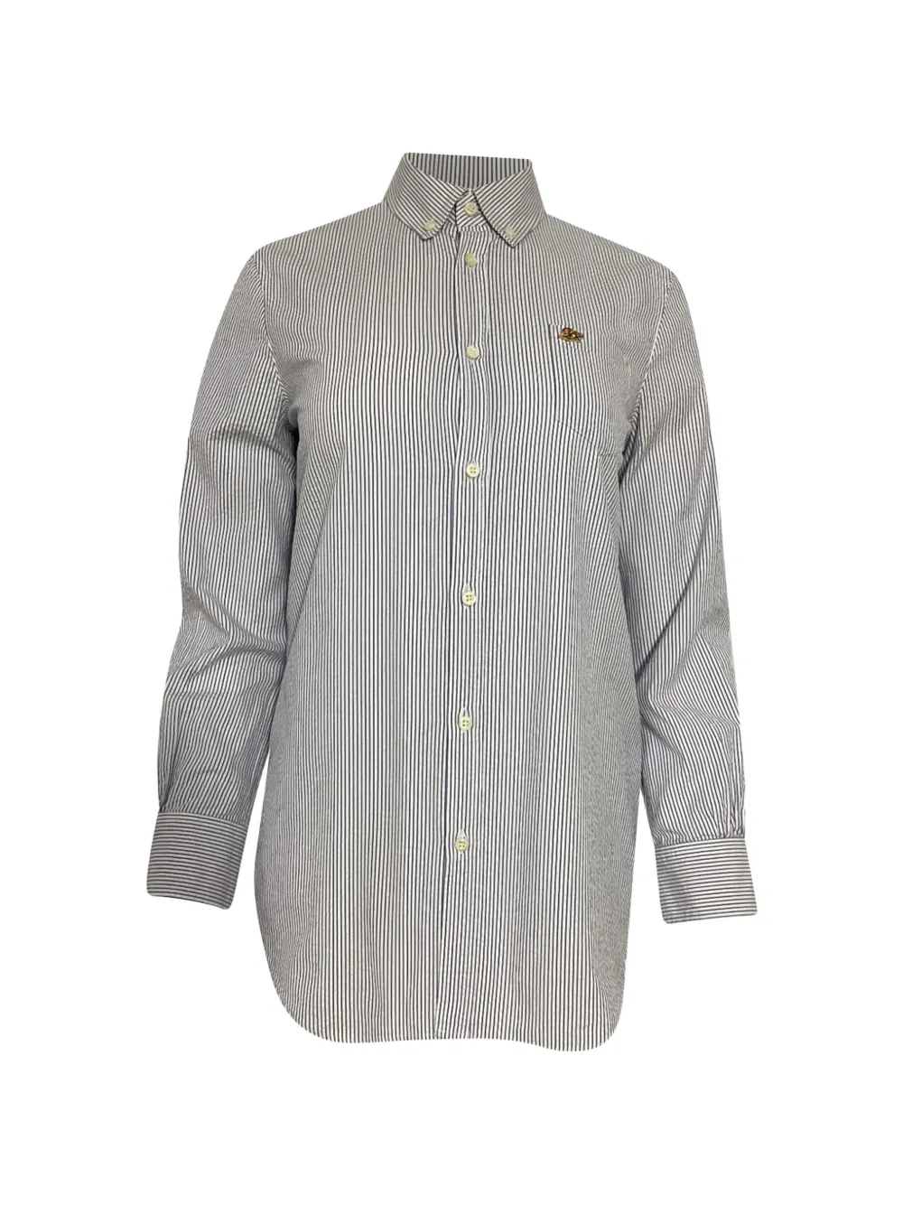 DSQUARED2 logo-detail striped long-sleeve shirt - Bianco