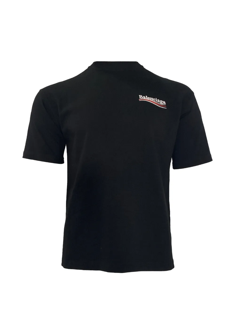 Pre-owned Balenciaga Logo Mock-neck T-shirt In Black