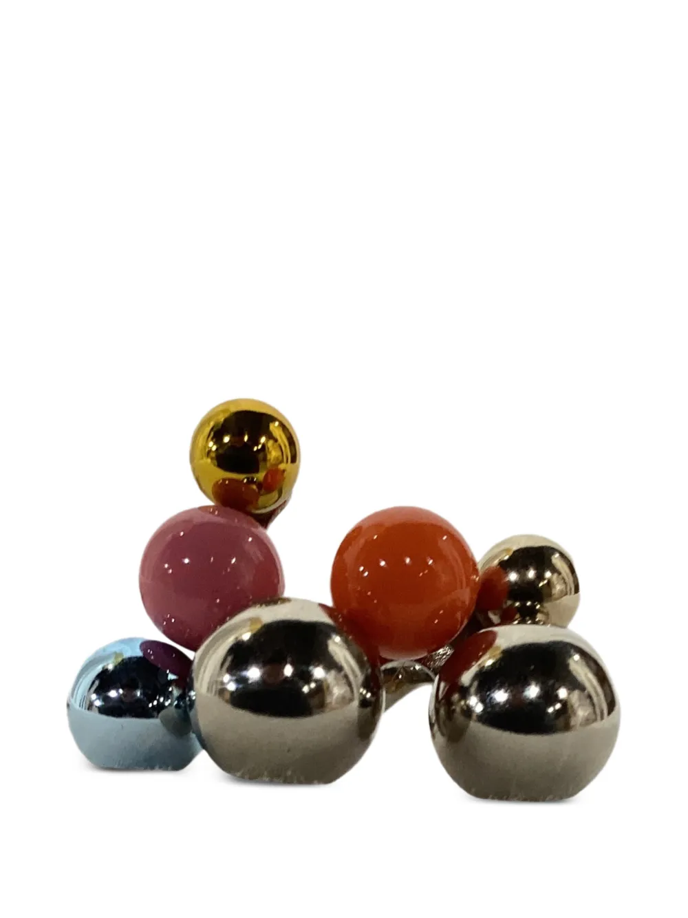 Dries Van Noten Pre-Owned ornamented ring - Argento