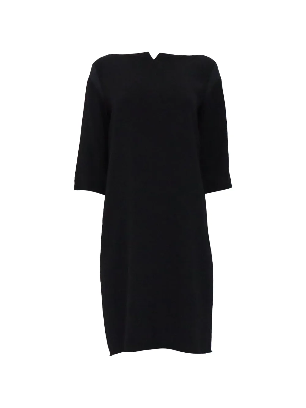 The Row Pre-Owned V-cut short-sleeve midi dress - Nero