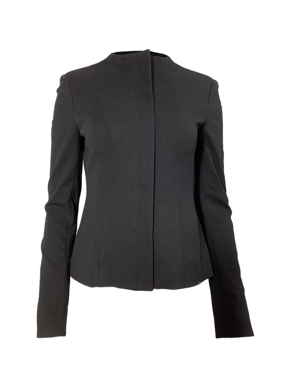 Pre-owned Theory Twill Blazer In Black