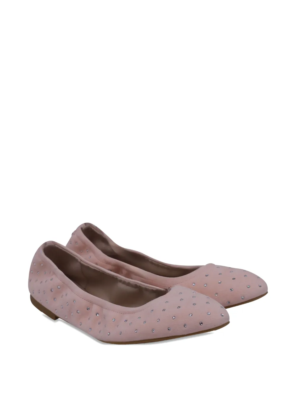Stuart Weitzman crystal-embellished ballet flats - Roze