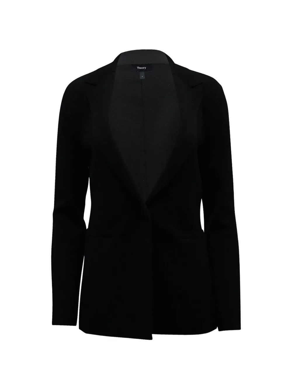 Pre-owned Theory Etienette Peak-lapel Blazer In Black