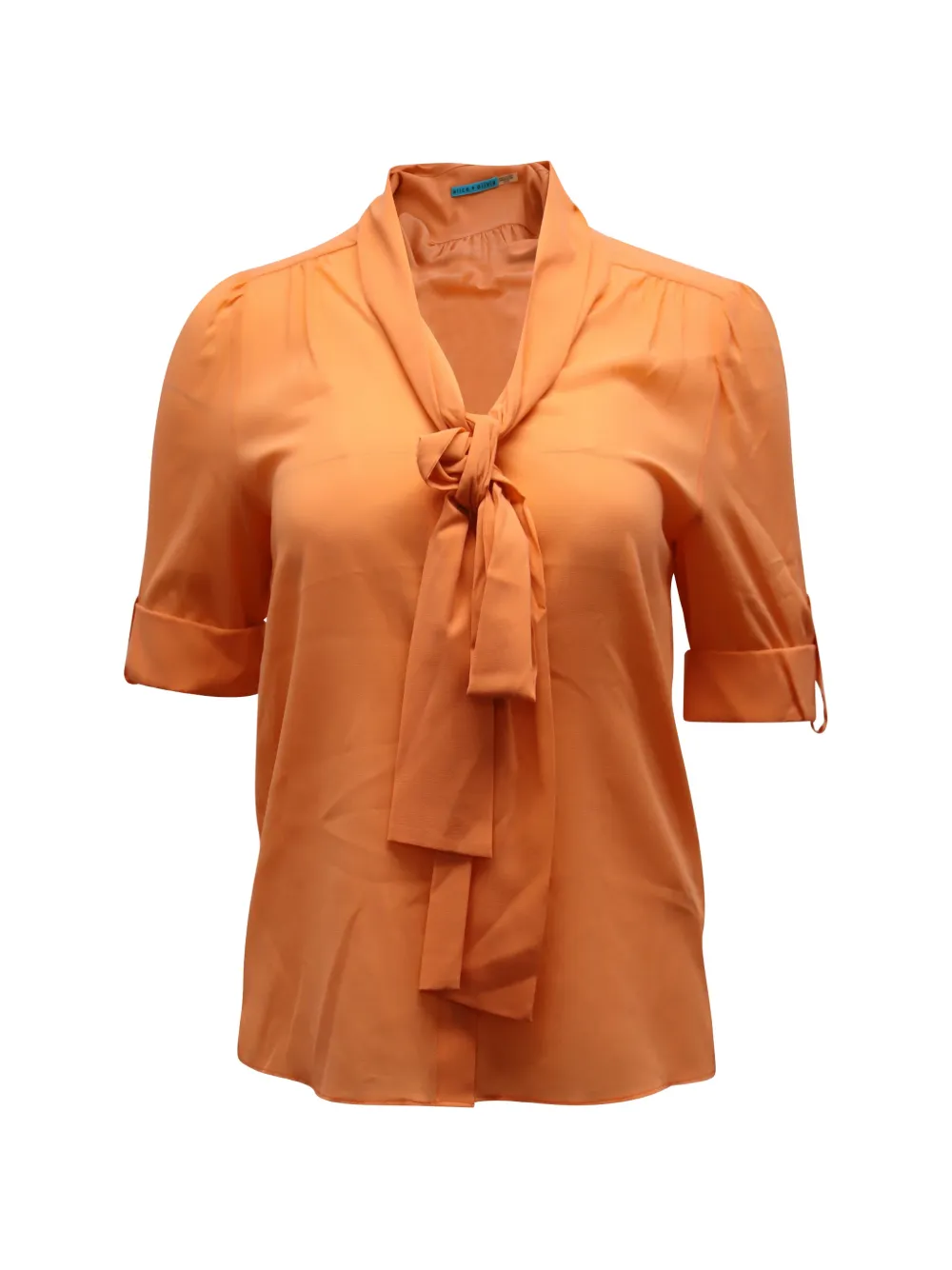 Pre-owned Alice And Olivia Berta Bow Top In Orange