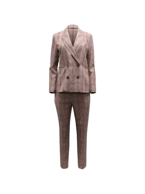 Iris & Ink Plaid straight-leg trousers