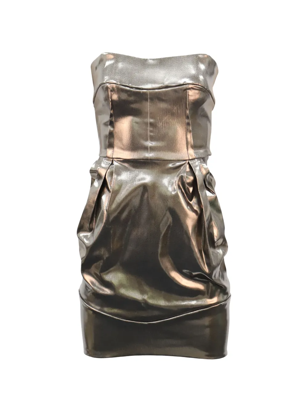 Dolce & Gabbana Pre-Owned metallic leather dress - Argento