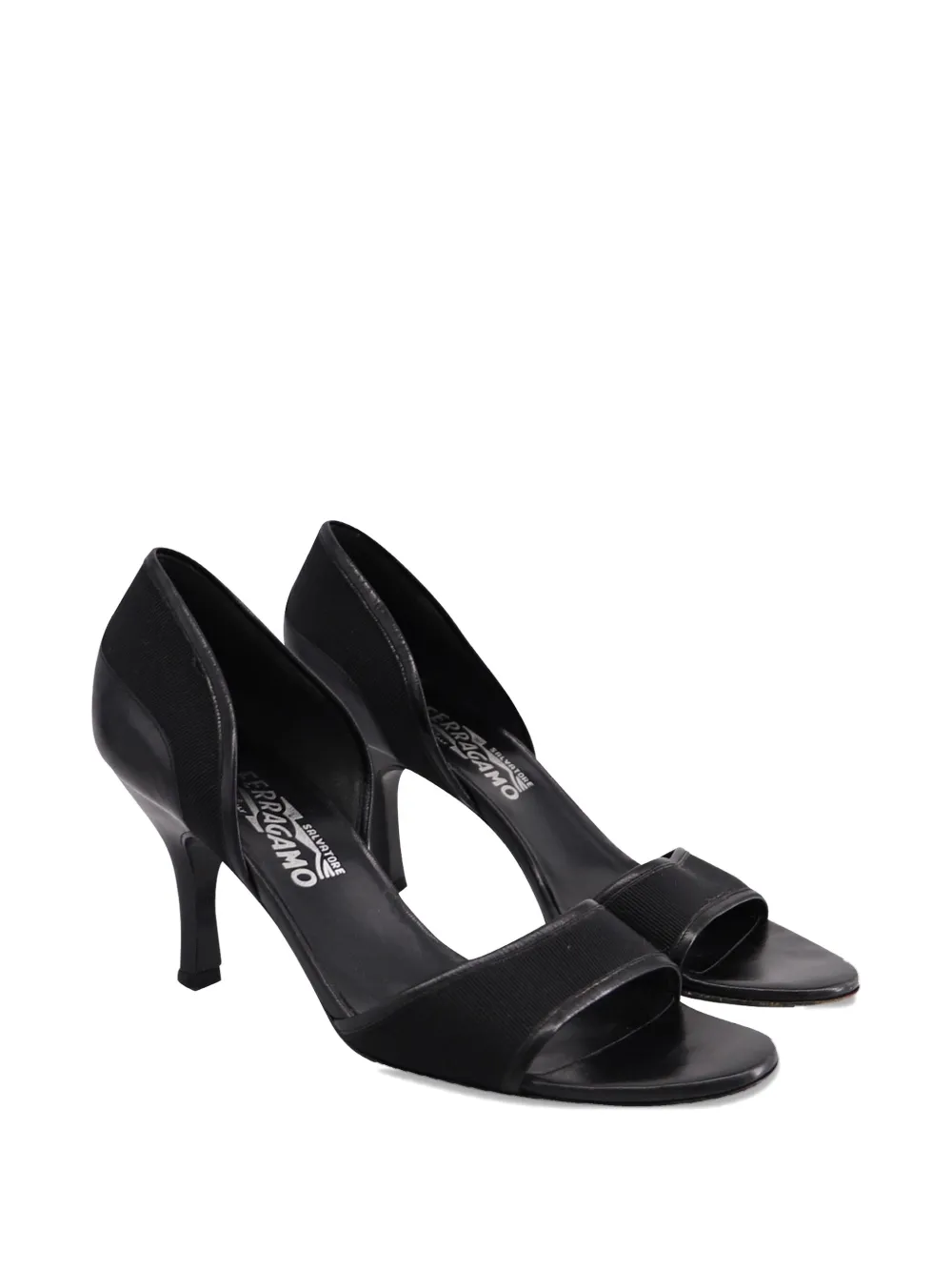 Ferragamo Pre-Owned open-toe pumps - Zwart