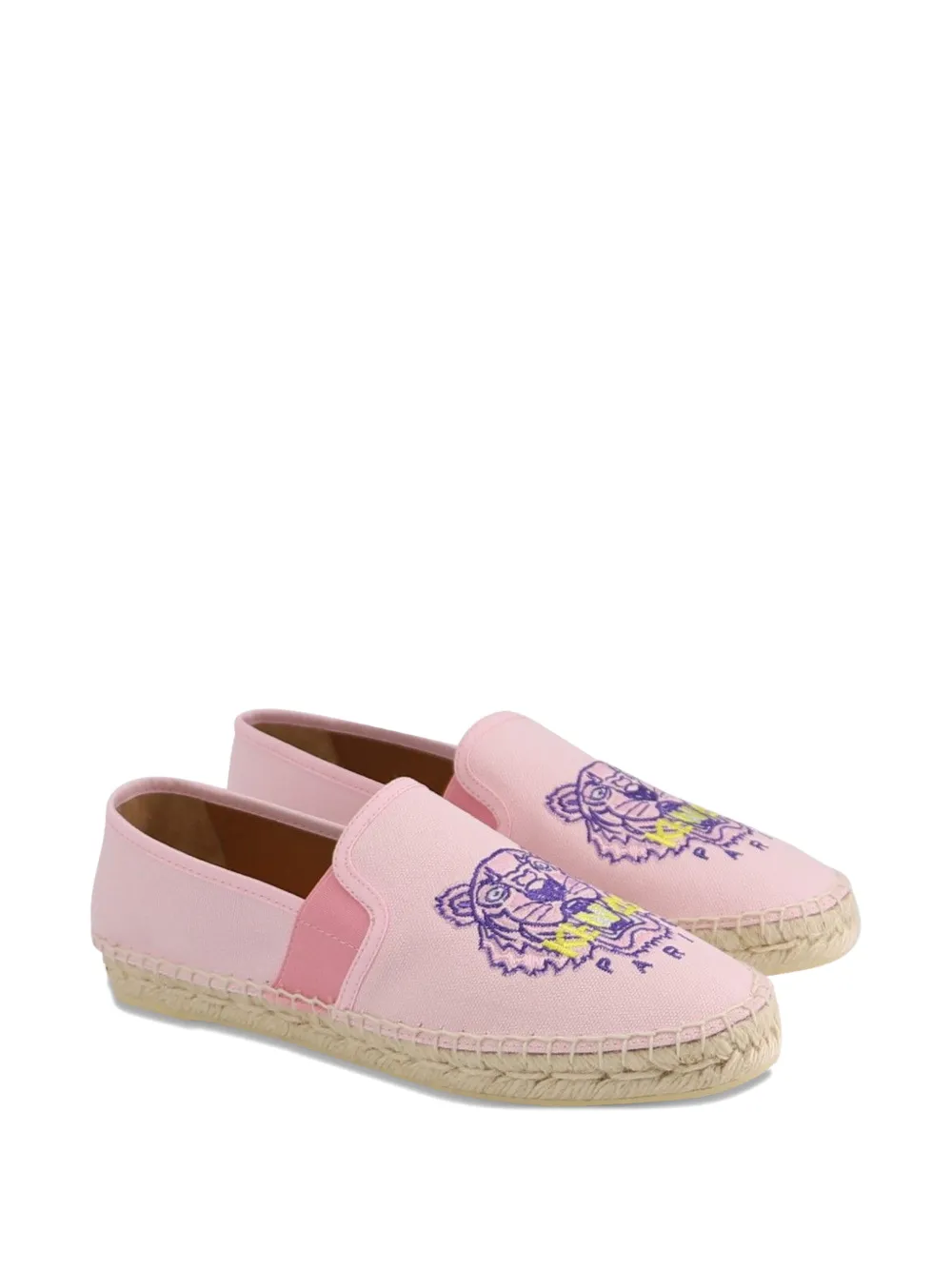 Kenzo Pre-Owned logo-embroidery espadrilles - Roze