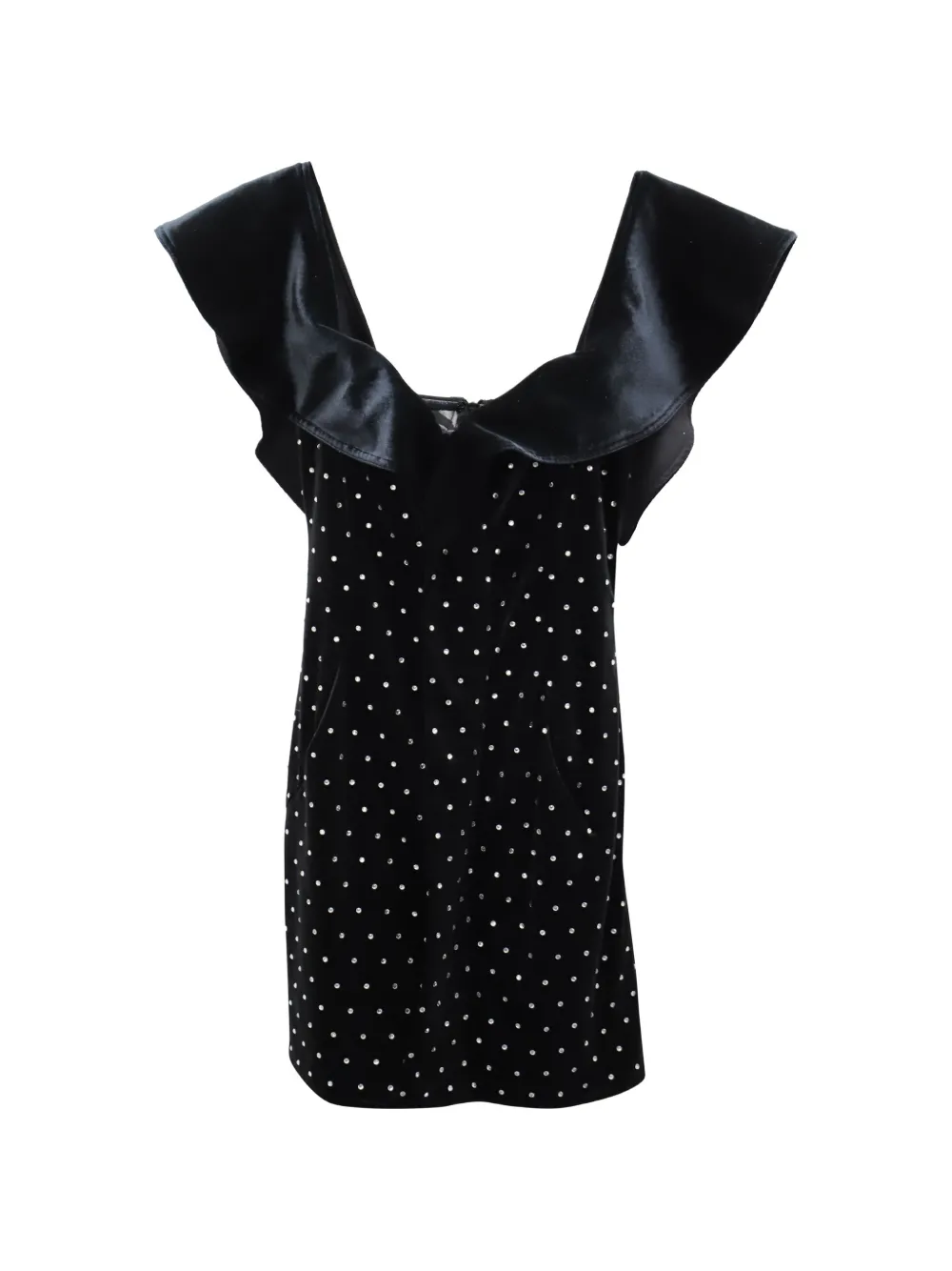 Self-Portrait crystal-embellished mini dress - Nero