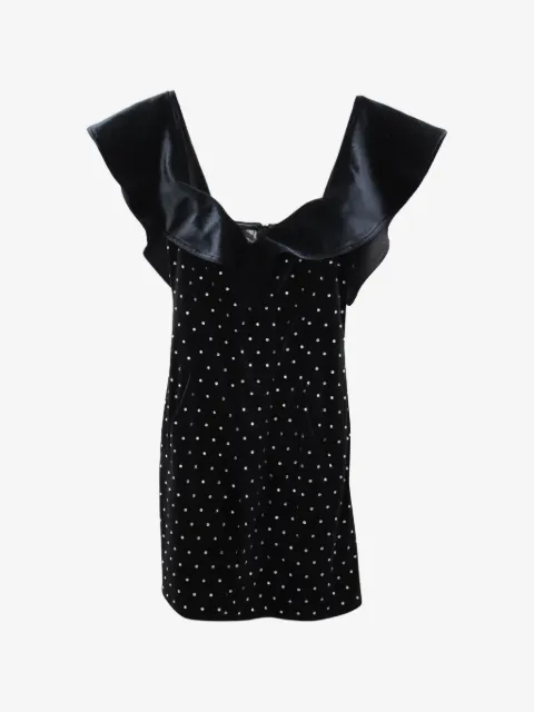 Self-Portrait crystal-embellished mini dress