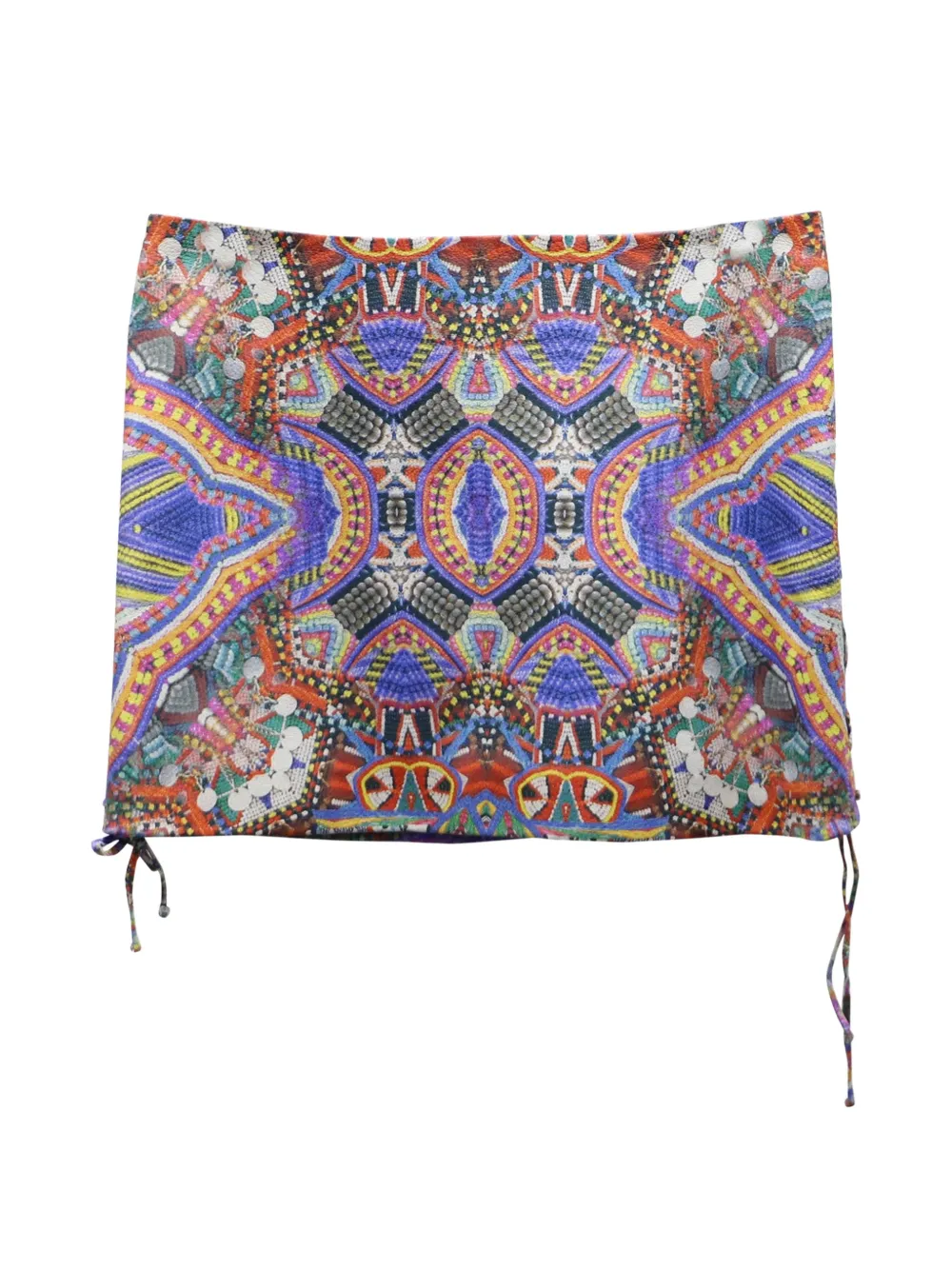 Camilla geometric-print mini skirt - Blu