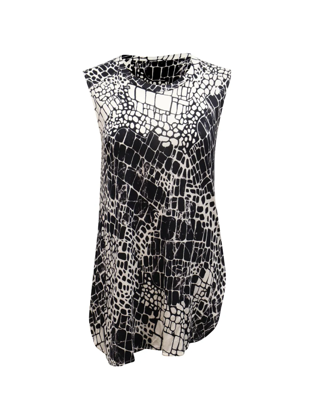 Vince croc-print sleeveless top - Bianco