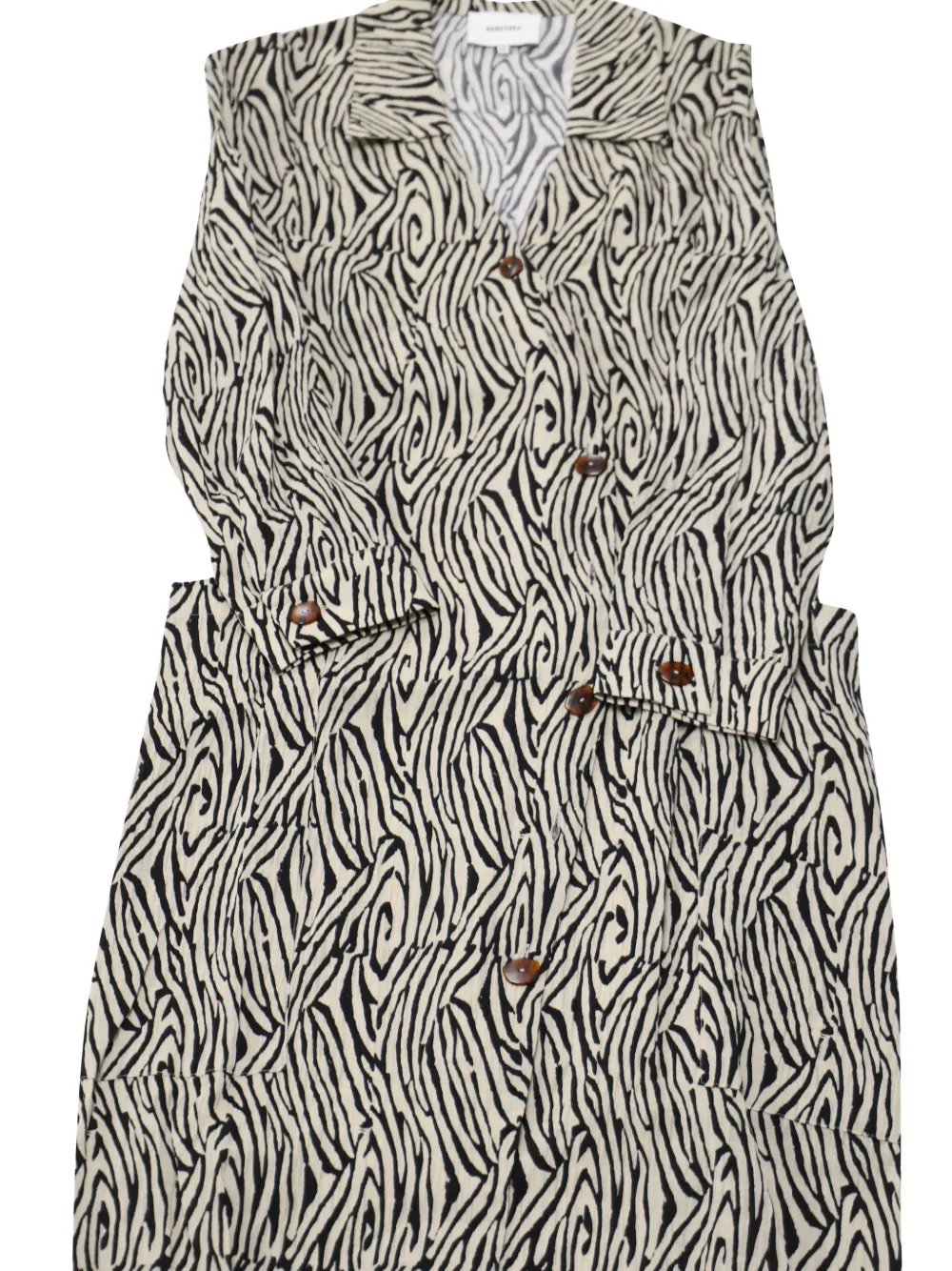 Zebra-Print Wrap Midi Dress