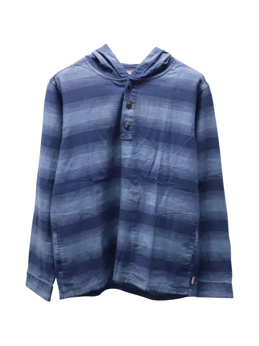 Patagonia striped hooded shirt - Blu