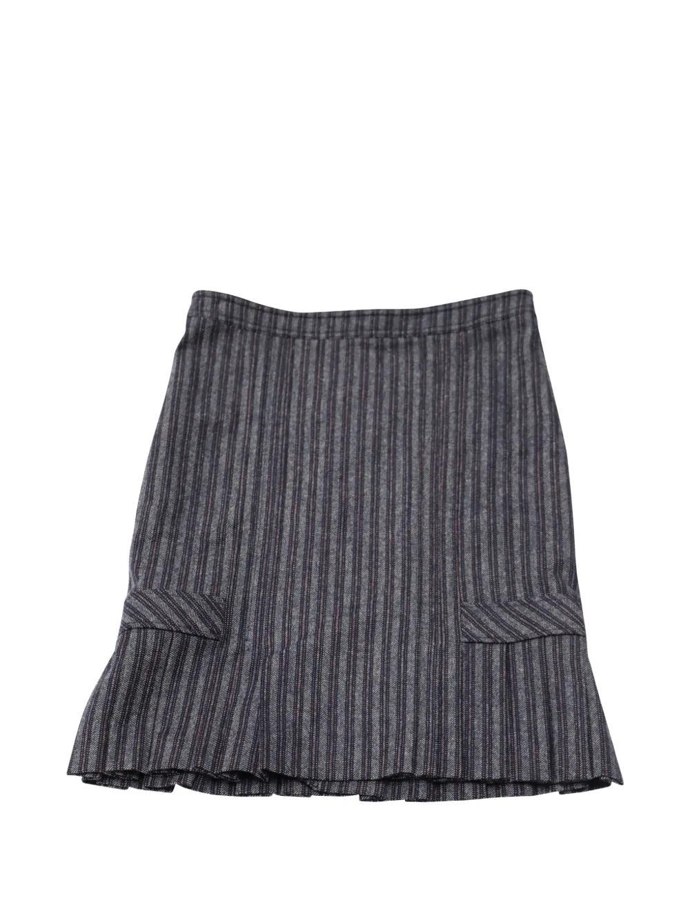 Max Mara ruffled-hem skirt - Blu