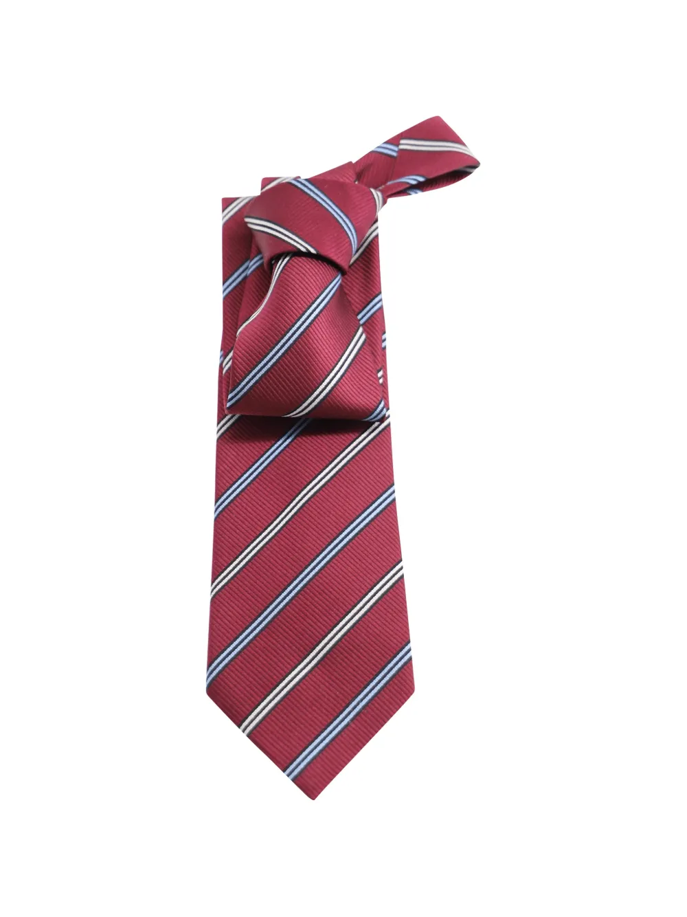 Ermenegildo Zegna Vintage striped silk tie - Rosso